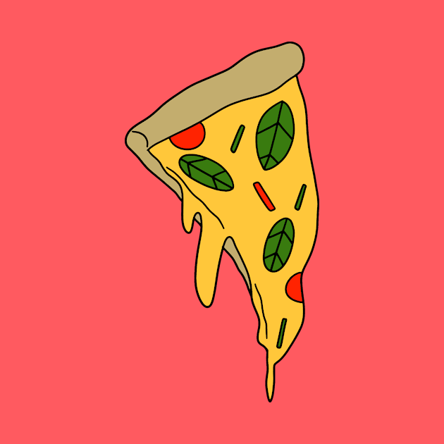 Basil Pizza Slice by saradaboru