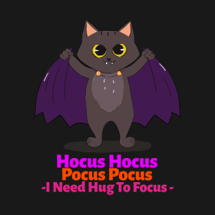 Hocus Pocus Halloween Spooky Funny Cat Kids Halloween Costume 2020 T-Shirt