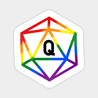 Queer Pride Rainbow Dice Magnet