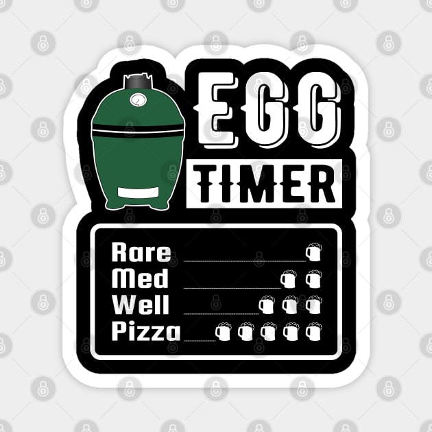 EGG Timer - Ceramic Green EGG Style Magnet by Jas-Kei Designs