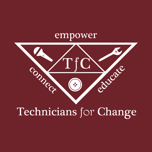 TFC logo (white) by Technicians for Change