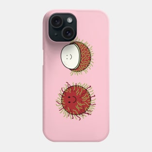 cute smiling fruit rambutan Phone Case
