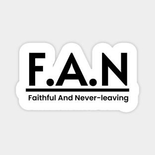 FAN Meaning Word Art Minimalist Design Magnet