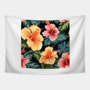 Hibiscus Flowers Pattern 12 Tapestry