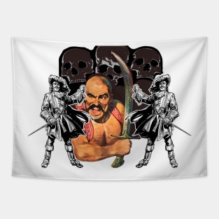 bald pirate and english corsair Tapestry