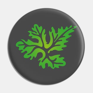 Green leaf symbol logo Pin