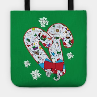 Holiday Candy Canes Tote