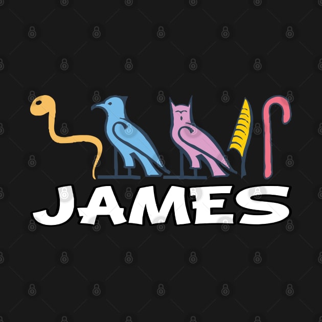 JAMES-American names in hieroglyphic letters-James, name in a Pharaonic Khartouch-Hieroglyphic pharaonic names by egygraphics