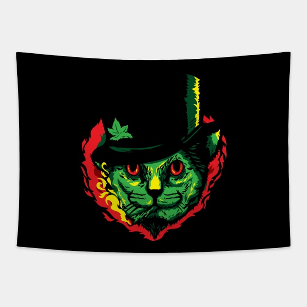 Cat Weed Tapestry by nelsoncancio