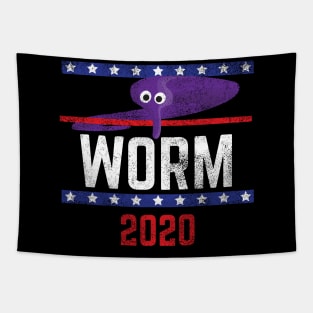 Magic Worm On A String Meme Purple Worm 2020 for President Tapestry