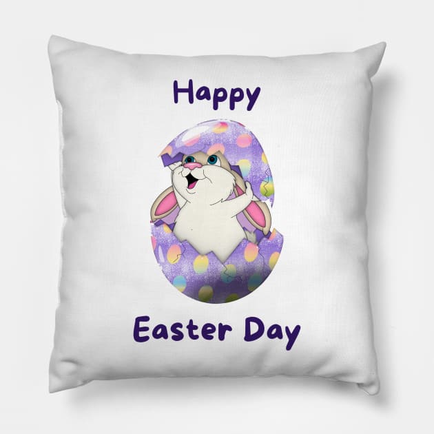Happy Easter 2023 Pillow by Pop on Elegance