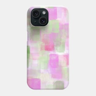 Chalk Block Background Design in Purples and Greens Phone Case