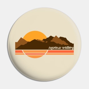 Squaw Valley Retro 70s Tourist Souvenir Pin