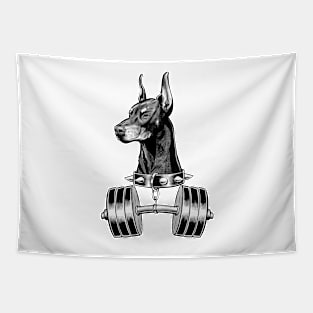 Doberman Gym Tapestry