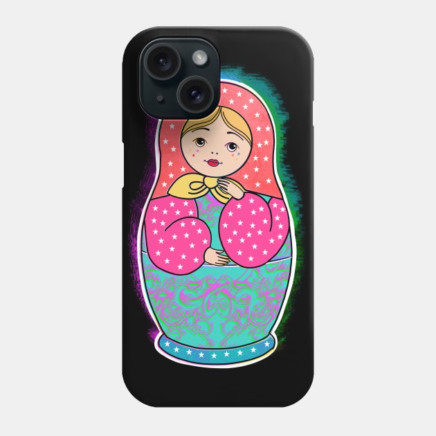 Colorful matryoshka doll Phone Case by Meakm