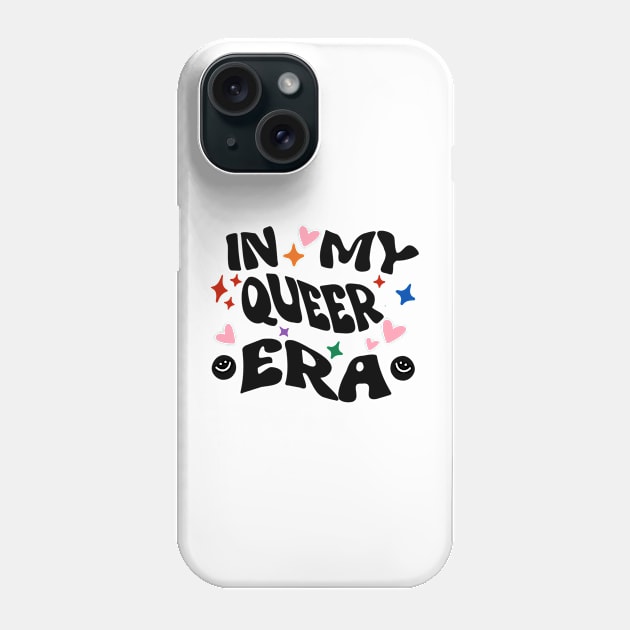 In my queer era, cute retro groovy aesthetic typography Phone Case by LePetitShadow