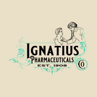Ignatius Pharmaceuticals Shirt - Black Text T-Shirt