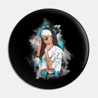 Aaliyah Art Pin