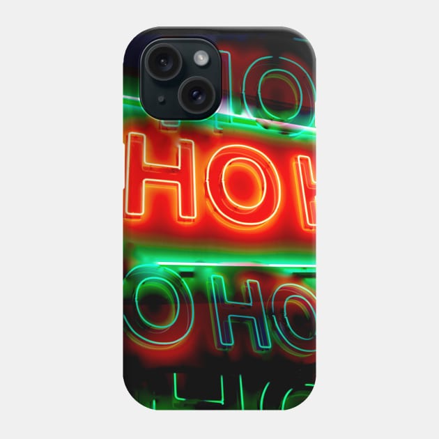 Ho Ho Santa Green Red Hoho Neon Lights Phone Case by badlydrawnbabe