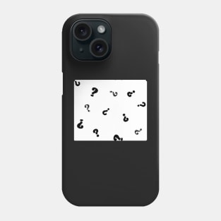 Black and White Question Mark Phone Case