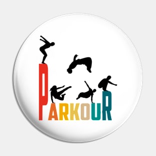 Parkour retro style Pin