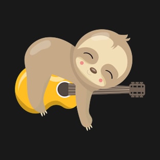 Cute Sloth Guitar T-Shirt