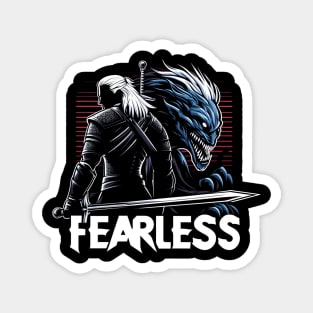 Fearless - Monster Slayer a Midnight Beast - Dark Fantasy Magnet