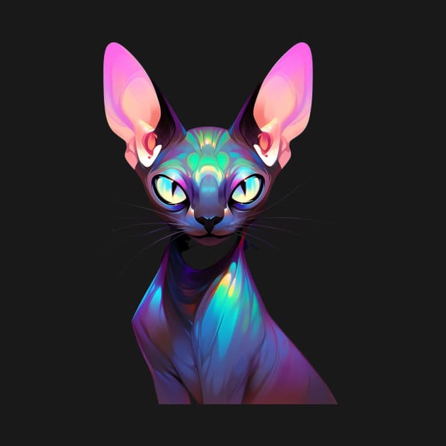 Iridescence Blue Sphynx Cat by I'm Feeling Great!