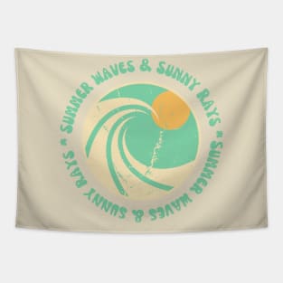 Summer Waves and Sunny Rays Tapestry