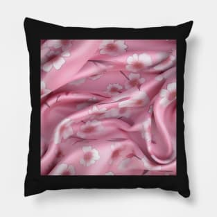 Cherry Blossom Silk: A Soft and Elegant Fabric Pattern for Fashion and Home Decor #4 Pillow
