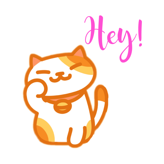 Cat Says Hey! - Funny Cat by gmnglx