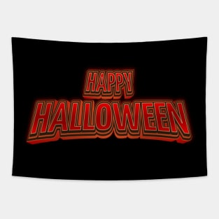 Happy Halloween 3D Modern Bold Text Tapestry