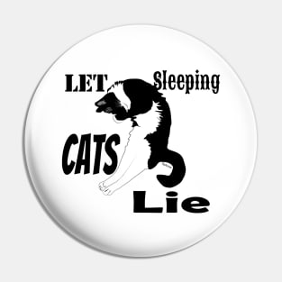 Cute Tuxedo Cat Let sleeping cat lie Copyright TeAnne Pin