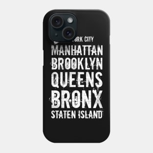 The Five Boroughs NYC Phone Case