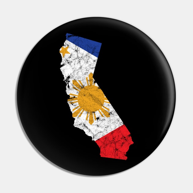 California Filipino American Pin by c1337s