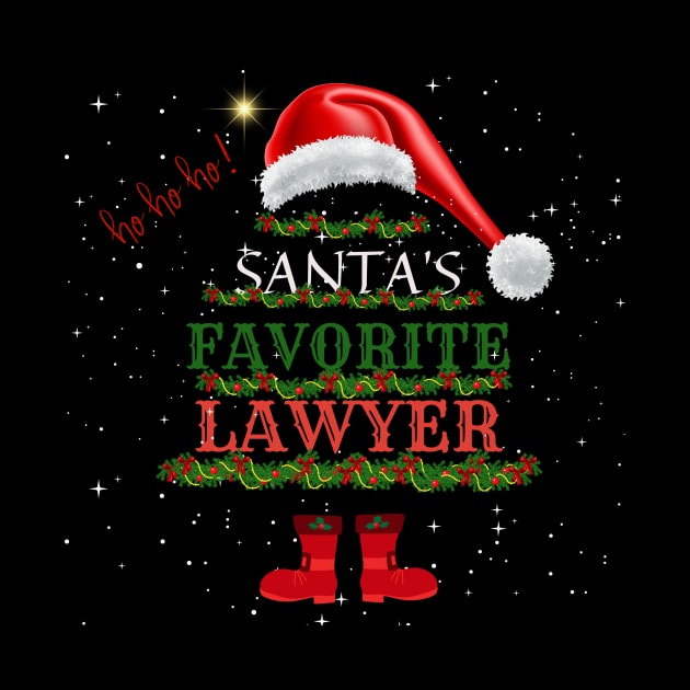 Santa's Favorite Lawyer Christmas Gift by Positive Designer