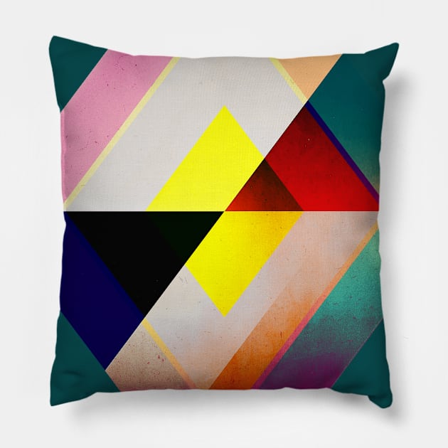 Geometric Diamond 2 Pillow by Spires