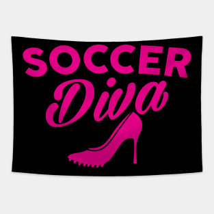 Soccer Diva Cute Women's Soccer Player Girls Tapestry