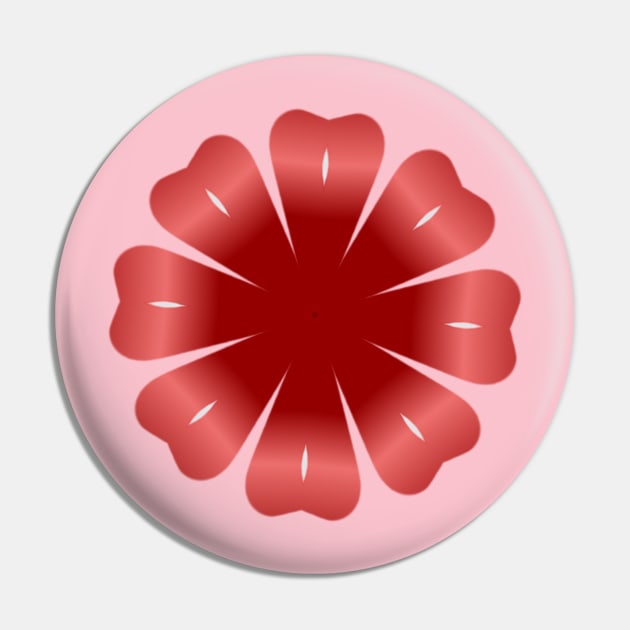 New Red Flower Pin by RdaL-Design