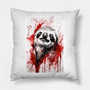 Sloth Ink Painting Pillow