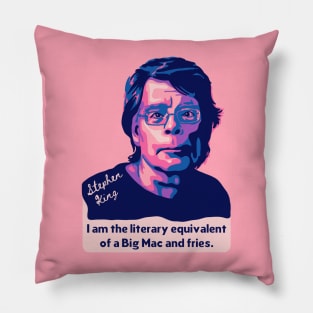 Stephen King Portrait and Quote Pillow