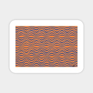 Blue and Orange Waves Magnet