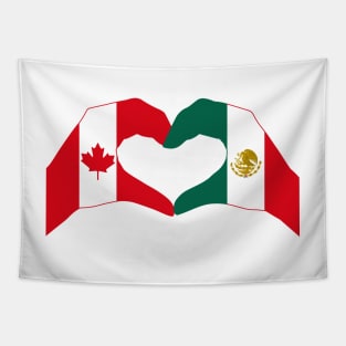 We Heart Canada & Mexico Multinational Patriot Flag Series Tapestry