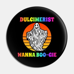 Dulcimerist Wanna Boogie Groovy Halloween Party Retro Vintage Pin