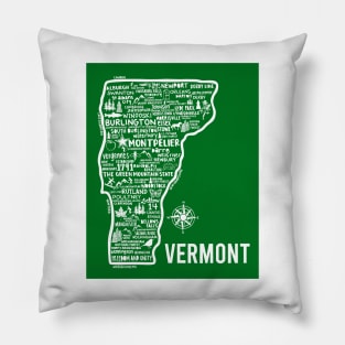 Vermont Map Pillow