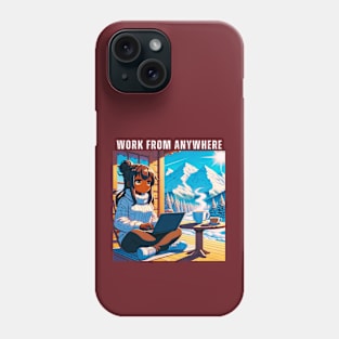 Work From Anywhere - Man in Mountains and Snow Phone Case