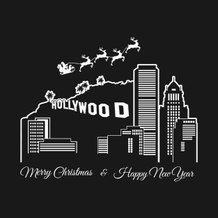 Los Angeles California Merry Christmas Happy New Year T-Shirt