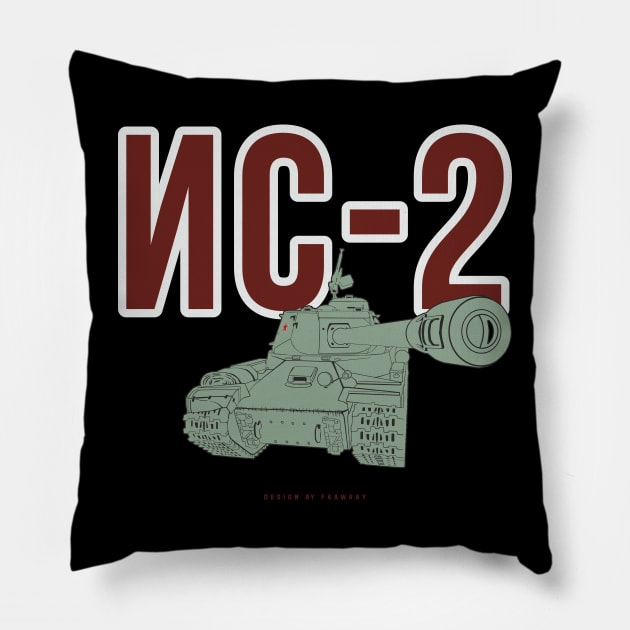 Heavy tank USSR Stalin-2 Pillow by FAawRay