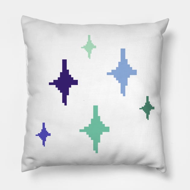 Mlm Pride Sparkles Pixel Art Pillow by christinegames