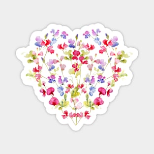 Sweet pea heart Magnet